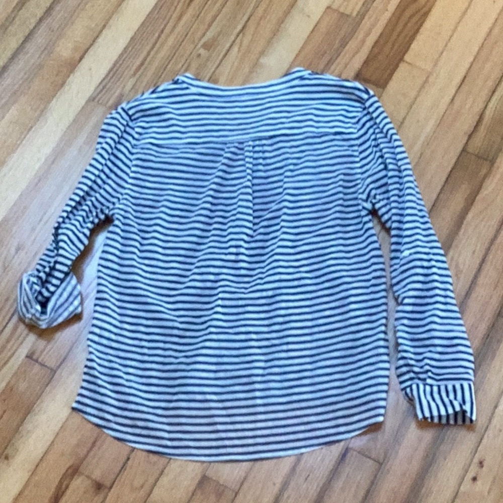 Carve Designs Dylan horizontal stripe organic cotton Gauze Shirt size medium - Picture 6 of 10